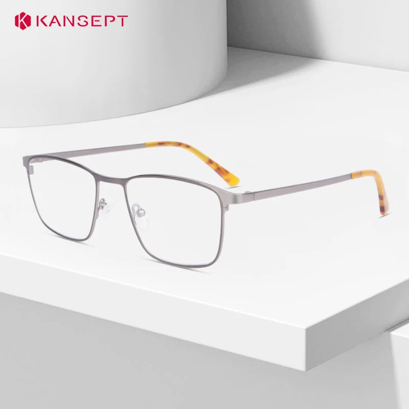 Kansept Unisex Full Rim Square Alloy Tr 90 Reading Glasses 74634