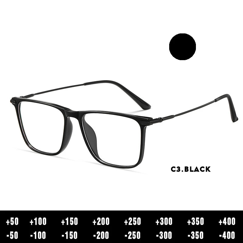 Kansept Men's Full Rim Square Tr 90 Titanium Reading Glasses K007 Reading Glasses Kansept