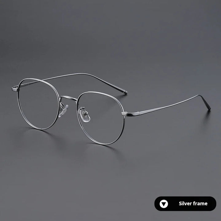 Momoja Unisex Full Rim Oval Round Titanium Eyeglasses 722066