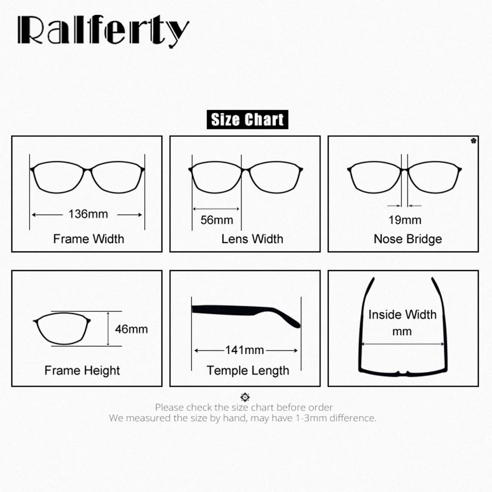 Ralferty Women's Full Rim Square Cat Eye Alloy Eyeglasses R82149 Full Rim Ralferty   