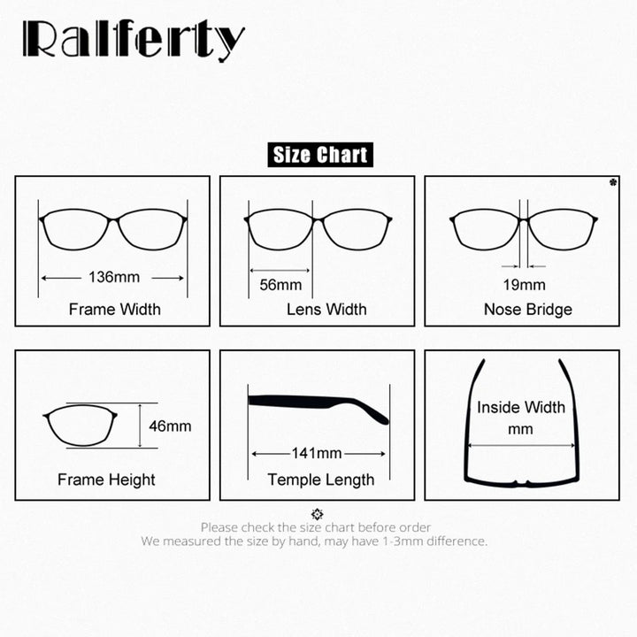 Ralferty Women's Full Rim Square Cat Eye Alloy Eyeglasses R82149 Full Rim Ralferty   