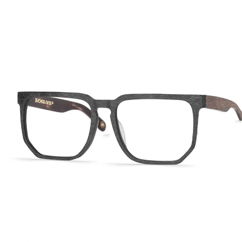 Hdcrafter Men's Full Rim Big Square Acetate Eyeglasses 76821 Full Rim Hdcrafter Eyeglasses   