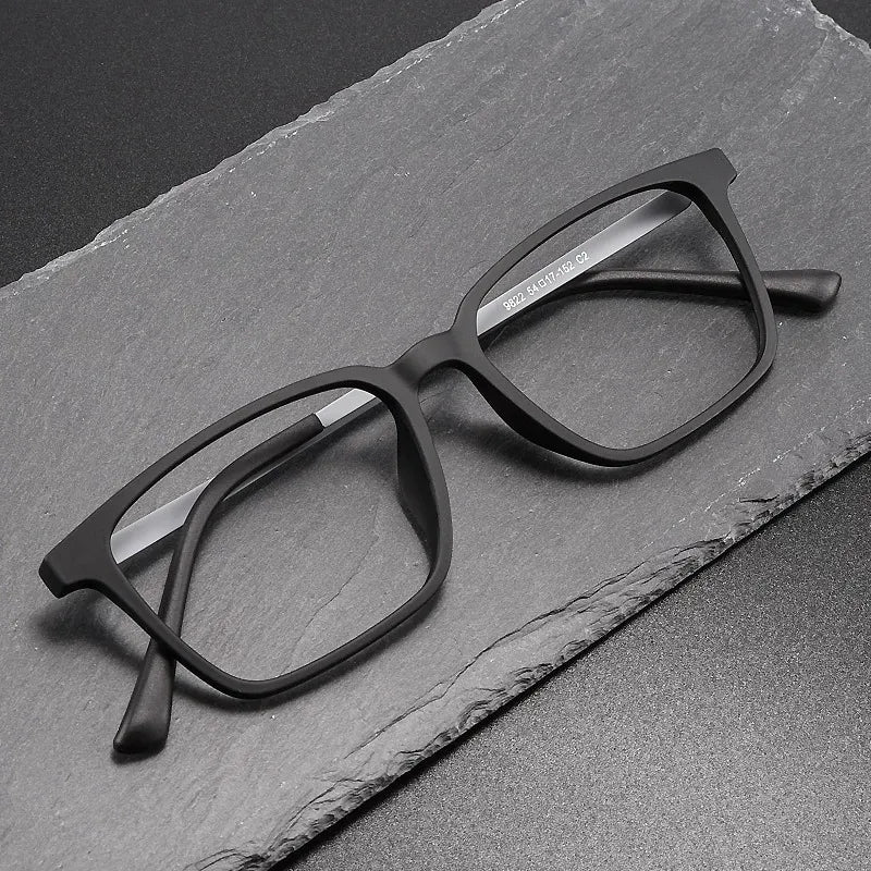 Kocolior Unisex Full Rim Square Tr 90 Titanium Hyperopic Reading Glasses 8922 Reading Glasses Kocolior   