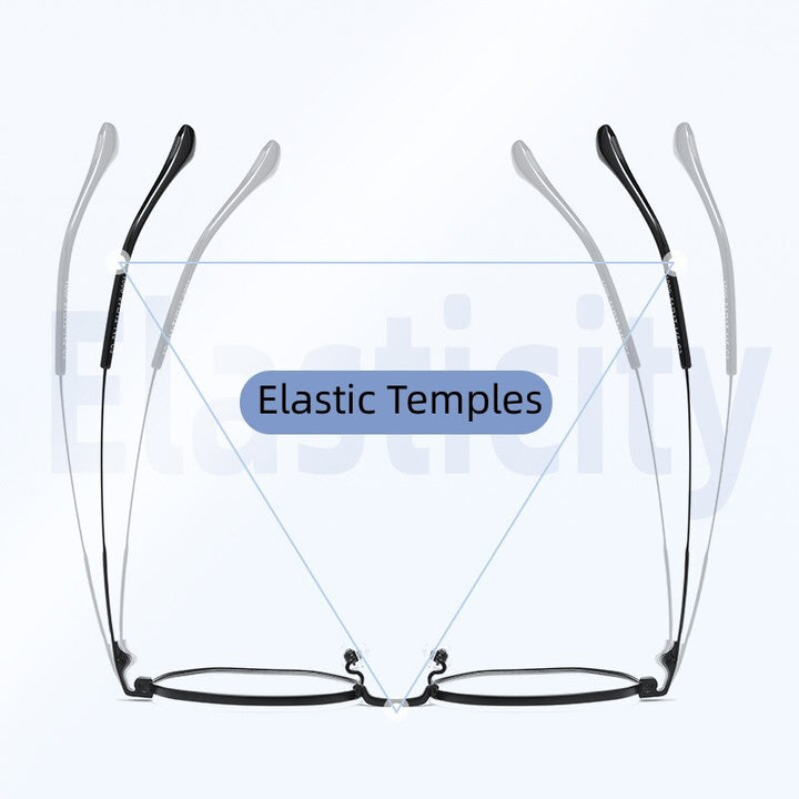 KatKani Unisex Full Rim Polygonal Titanium Alloy Eyeglasses 1009Th Full Rim KatKani Eyeglasses   