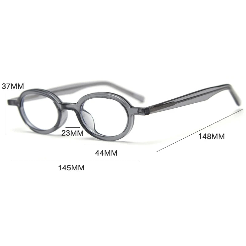 Gatenac Unisex Full Rim Round Acetate Photochromic Reading Glasses 69192