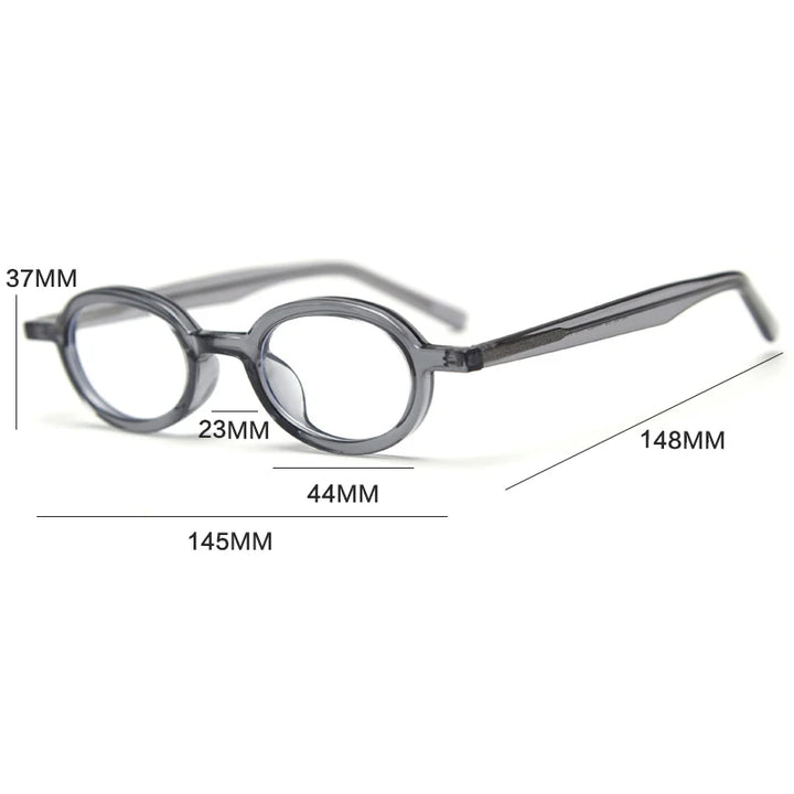 Gatenac Unisex Full Rim Round Acetate Photochromic Reading Glasses 69192