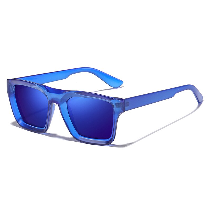 CCSpace Unisex Full Rim Square Acetate UV400 Sunglasses 56155 Sunglasses CCspace Sunglasses BlueBlue  