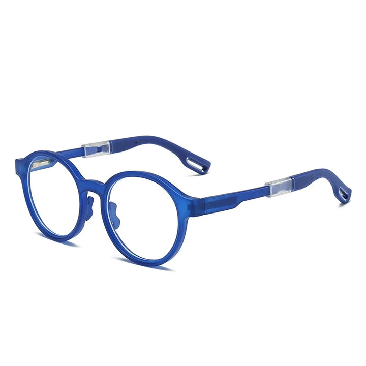 KatKani Unisex Children's Full Rim Round Tr 90 Eyeglasses J201 Full Rim KatKani Eyeglasses Blue  