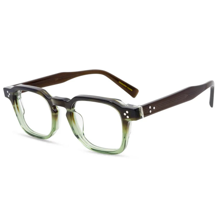 Nobler Unisex Full Rim Flat Top Oval Acetate Eyeglasses 44527 Full Rim Nobler C1  