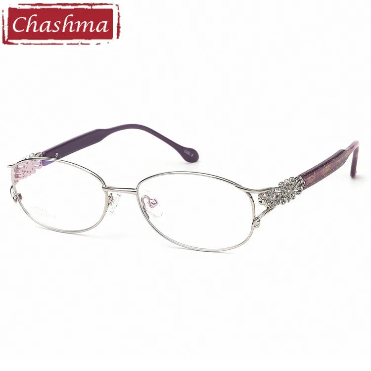 Chashma Women's Full Rim Small Oval Square Titanium Eyeglasses 772399