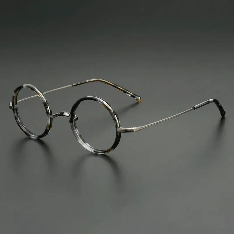 Aror Women's Full Rim Round Acetate Titanium Eyeglasses 689003.