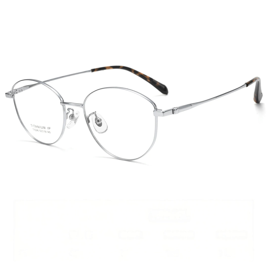 Yimaruili Unisex Full Rim Cat-Eye Pure Titanium Eyeglasses TI0246L — view 4 | Yimaruili at FuzWeb