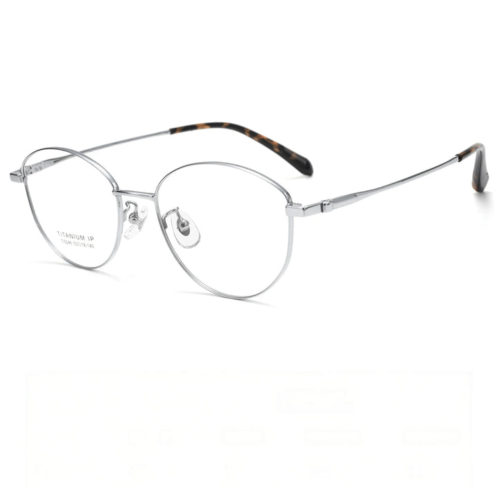 Yimaruili Unisex Full Rim Cat-Eye Pure Titanium Eyeglasses TI0246L — view 4 | Yimaruili at FuzWeb