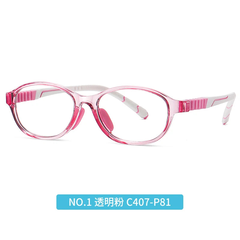 Vicky Unisex Youth's Full Rim Square Tr 90 Silicone Eyeglasses V0820 Full Rim Vicky ZC820-C407-P81 CHINA 