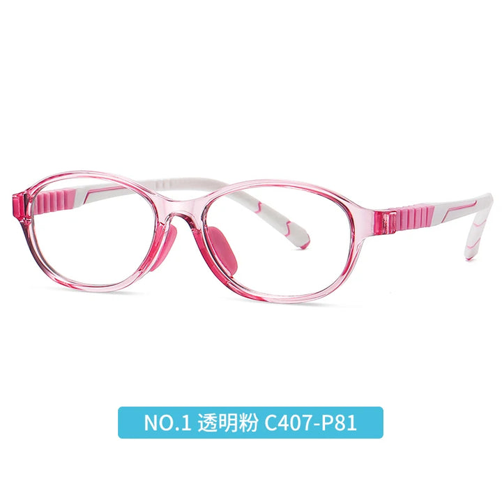 Vicky Unisex Youth's Full Rim Square Tr 90 Silicone Eyeglasses V0820 Full Rim Vicky ZC820-C407-P81 CHINA 