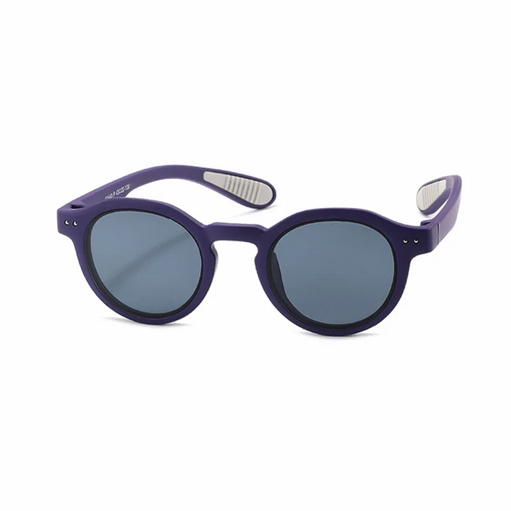 Ralferty Unisex Youth's Full Rim Round Acetate Polarized Sunglasses R843 Sunglasses Ralferty Purple As picture 