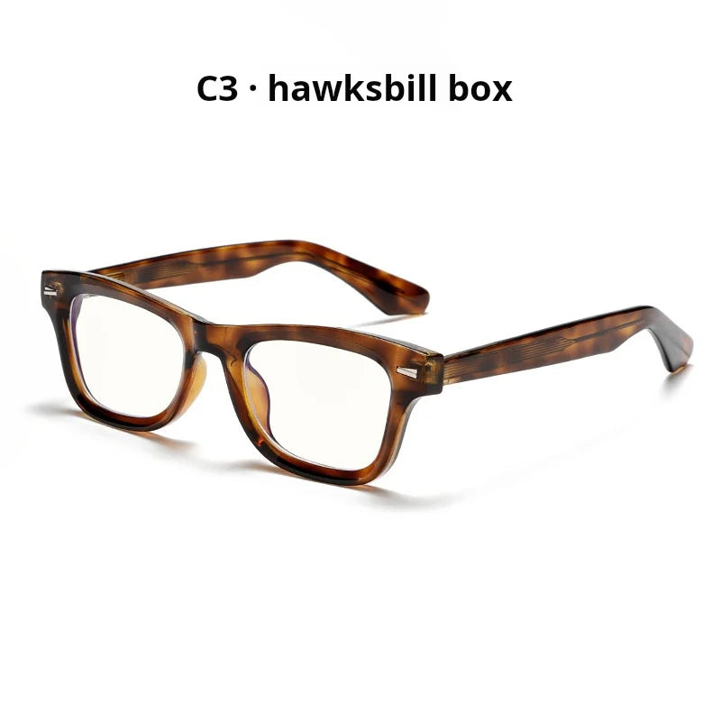 Xbora Unisex Full Rim Brow Line Square Tr 90 Alloy Eyeglasses 542529