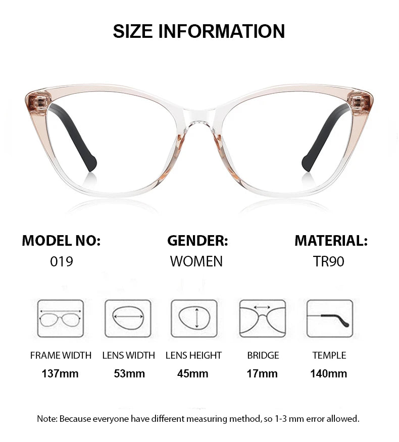 Chashma Ottica Women's Full Rim Cat Eye Tr 90 Titanium Eyeglasses 474019