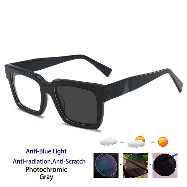 Kocolior Unisex Full Rim Square Acetate Reading Glasses 62016