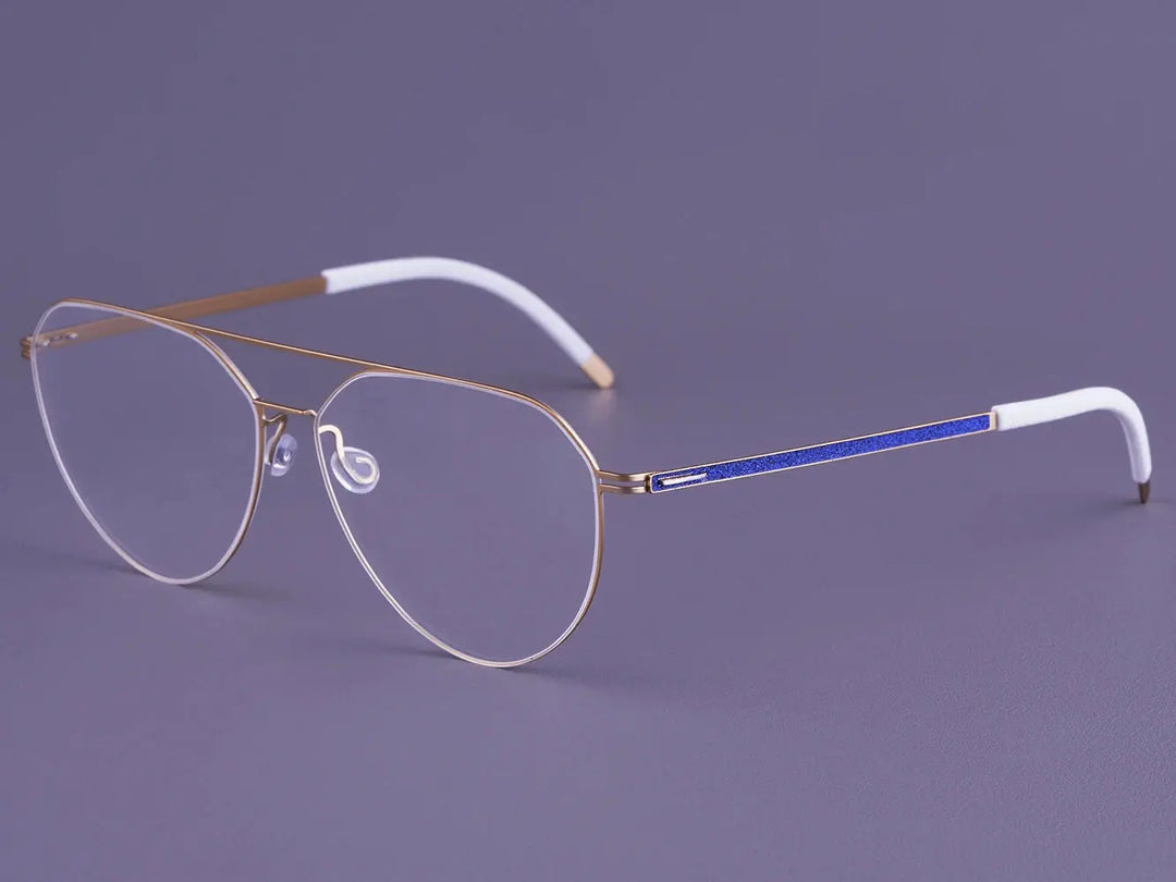 Bobbie 472234 Women’s Full Rim Double Bridge Oval Titanium Frames FuzWeb