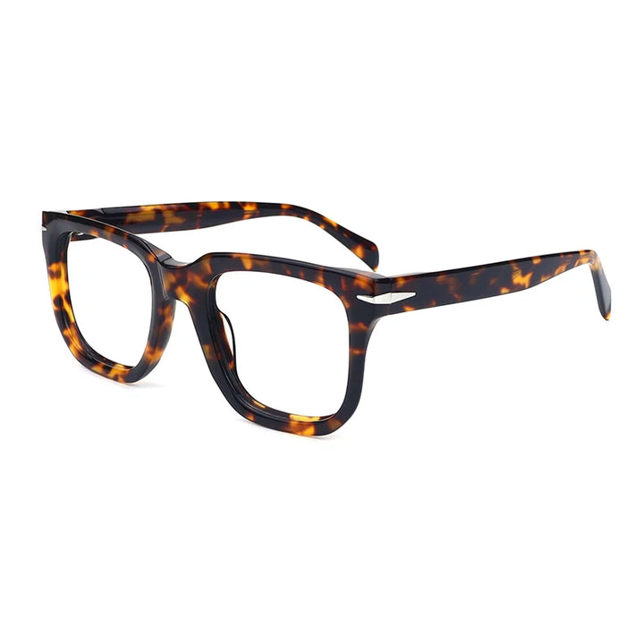 Gatenac Unisex Full Rim Square Thick Acetate Eyeglasses Gxyj1544 Full Rim Gatenac Tortoiseshell