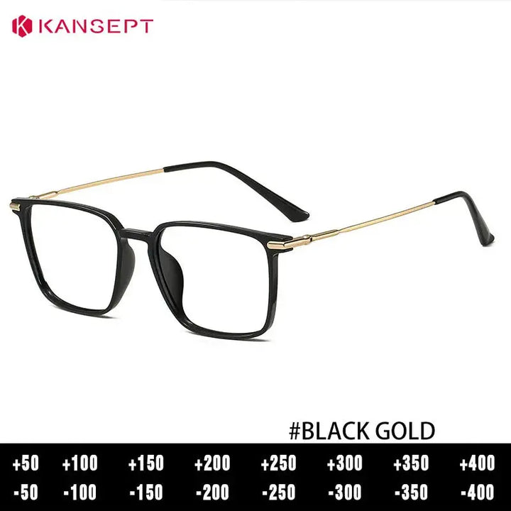 Kansept Unisex Full Rim Square Tr 90 Titanium Frames 005100 FuzWeb