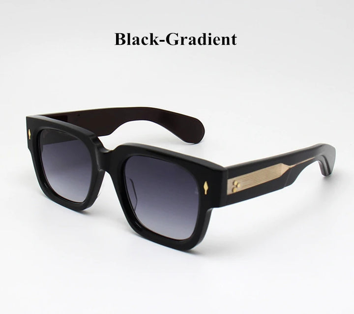 Black Mask Mens Full Rim Square Acetate Sunglasses 156161 Sunglasses Black Mask   