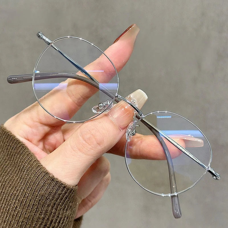 Momoja Women's Full Rim Oval Round Titanium Eyeglasses 90265