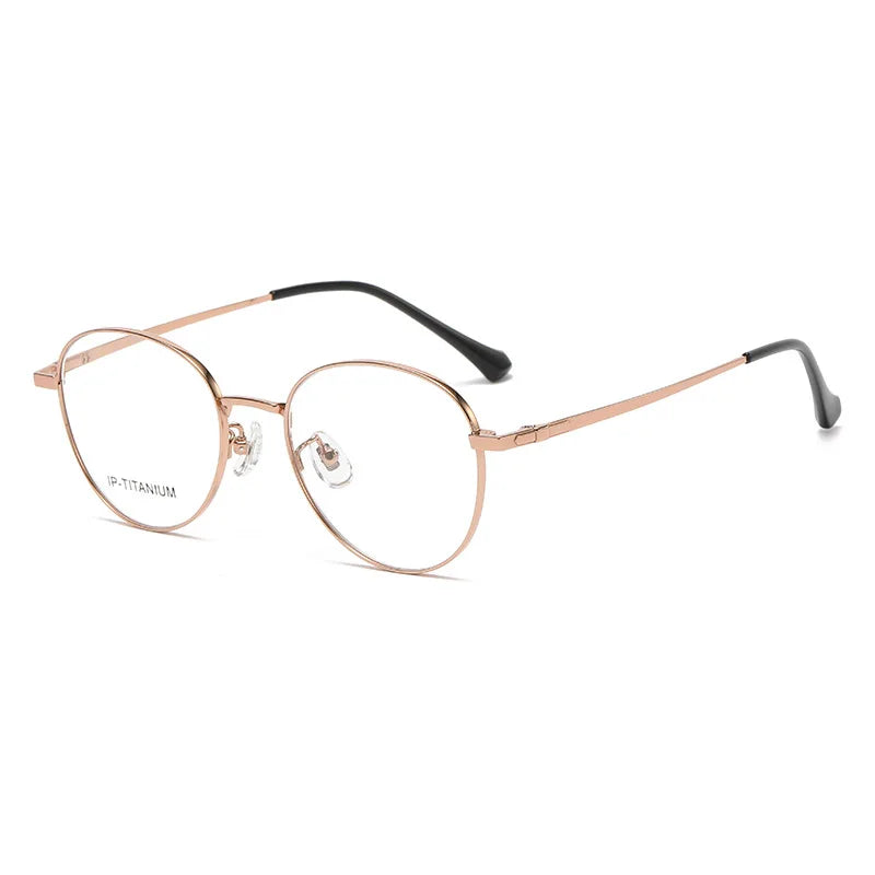 Yimaruili Women's Full Rim Oval Square Titanium Eyeglasses 698529