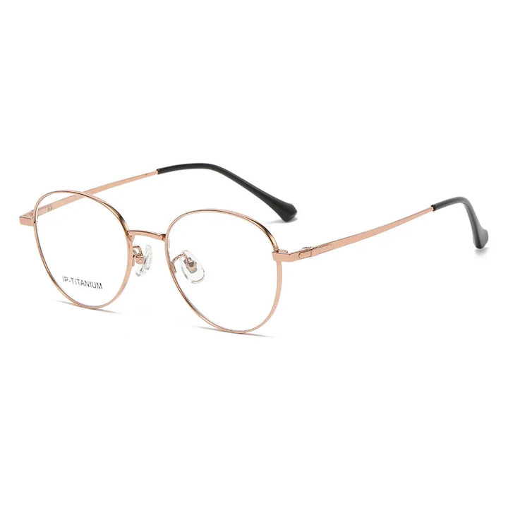 Yimaruili Women's Full Rim Oval Square Titanium Eyeglasses 698529