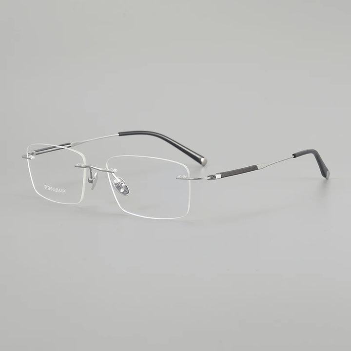 Muzz ZRB2 men's rimless pure titanium prescription eyeglasses — view 3