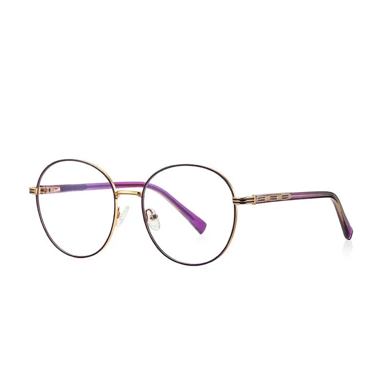 Vicky Women's Full Rim Round Alloy Reading Glasses 3071 — view 2 | Vicky at FuzWeb