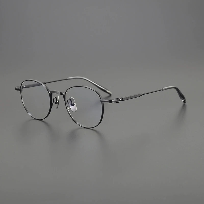 Gatenac Unisex Full Rim Round Square Titanium Eyeglasses G8829