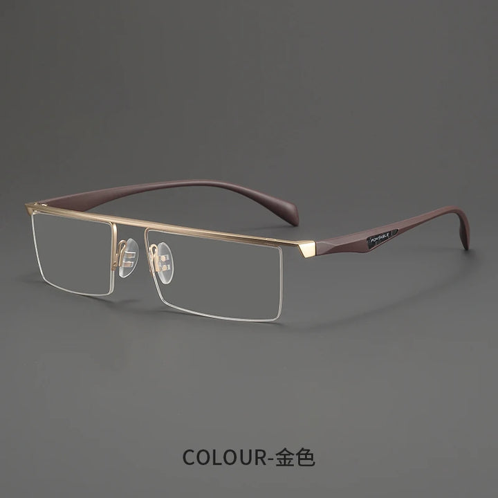 Bclear Unisex Semi Rim Square Alloy Eyeglasses MY-P8332