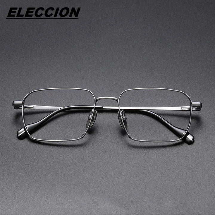 Eleccion Unisex Full Rim Square Titanium Eyeglasses 81013