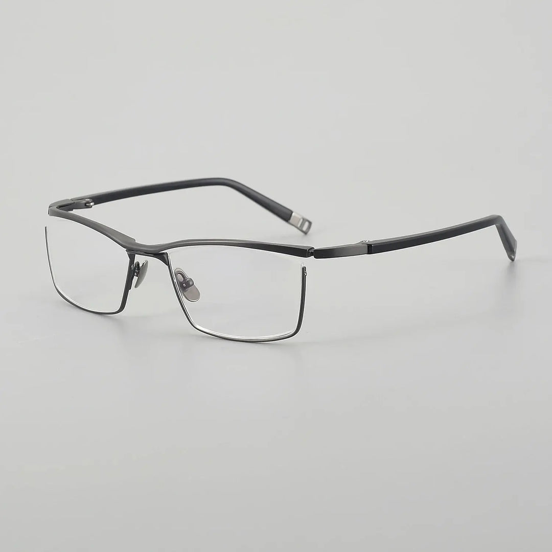Aror Unisex Full Rim Brow Line 606300 Screwless Titanium Square Frames FuzWeb