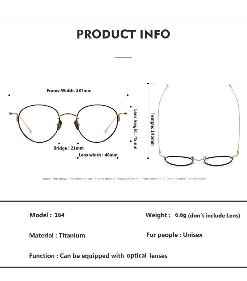 Bobblie Women's Full Rim Oval Round Titanium Eyeglasses 728564