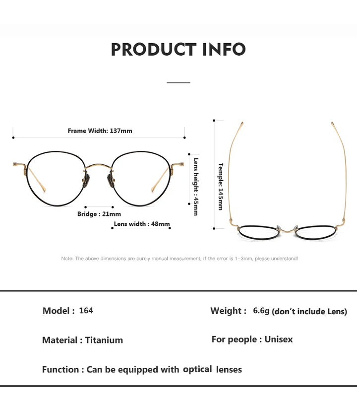 Bobblie Women's Full Rim Oval Round Titanium Eyeglasses 728564