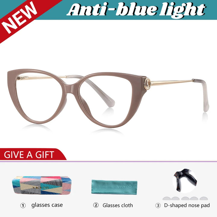 Vicky Women's Full Rim Cat Eye Tr 90 Titanium Reading Glasses 97207