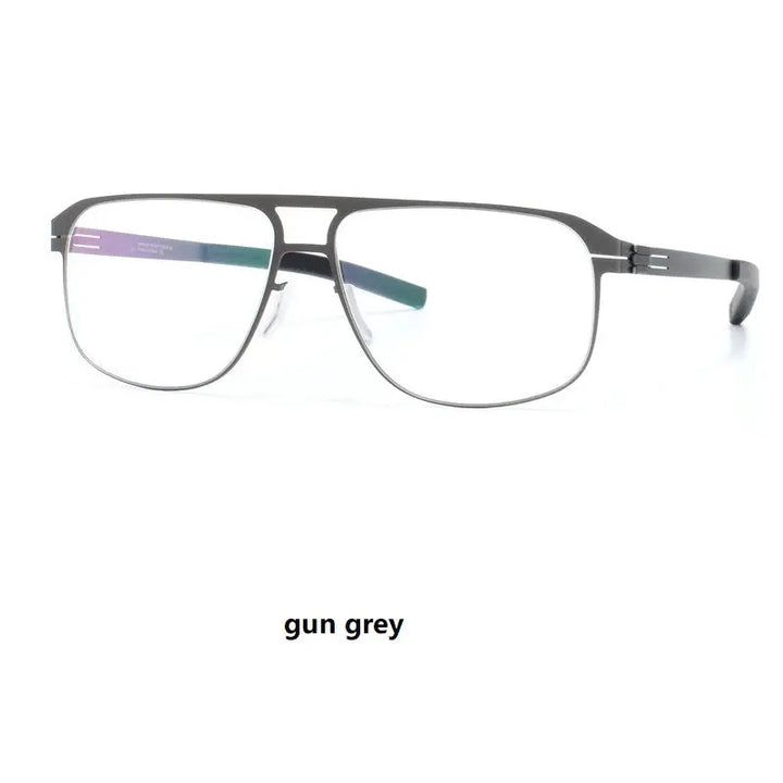 Bobbie 431500 Unisex 139mm Full Rim Double Bridge Square Steel FuzWeb