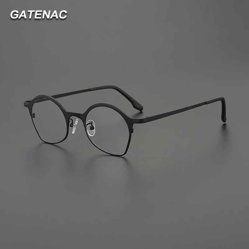 Gatenac Women's Full Rim Flat Bottom Oval Titanium Eyeglasses G85847