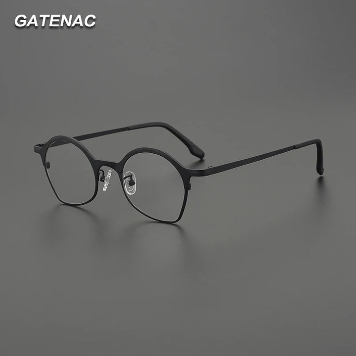 Gatenac Women's Full Rim Flat Bottom Oval Titanium Eyeglasses G85847