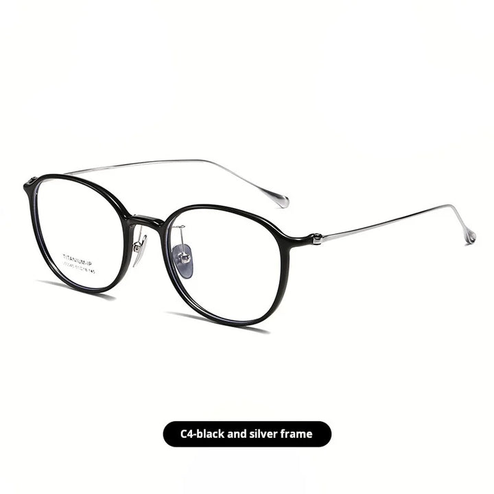 Momoja Women's Full Rim Square Round Titanium Tr 90 Eyeglasses 50045
