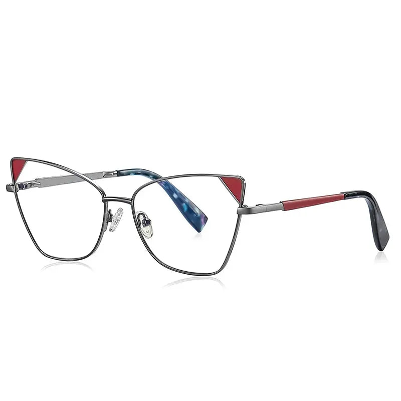 Vicky Women's Full Rim Square TR90 and Titanium Cat Eye Reading Glasses 3046 — view 2 | Vicky at FuzWeb