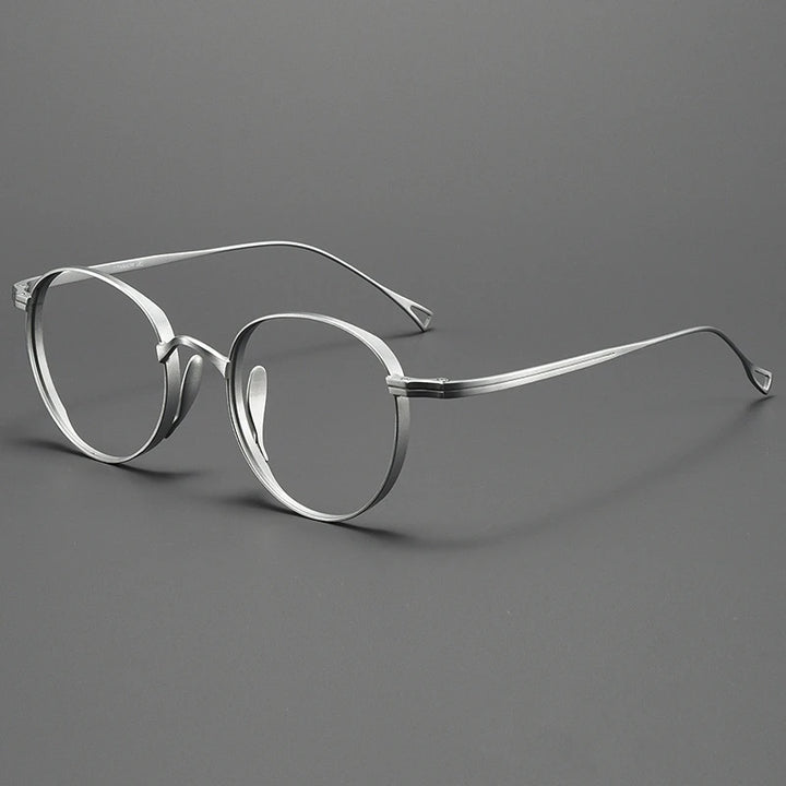 Yimaruili Women's Full Rim Oval Round Titanium Eyeglasses 610519