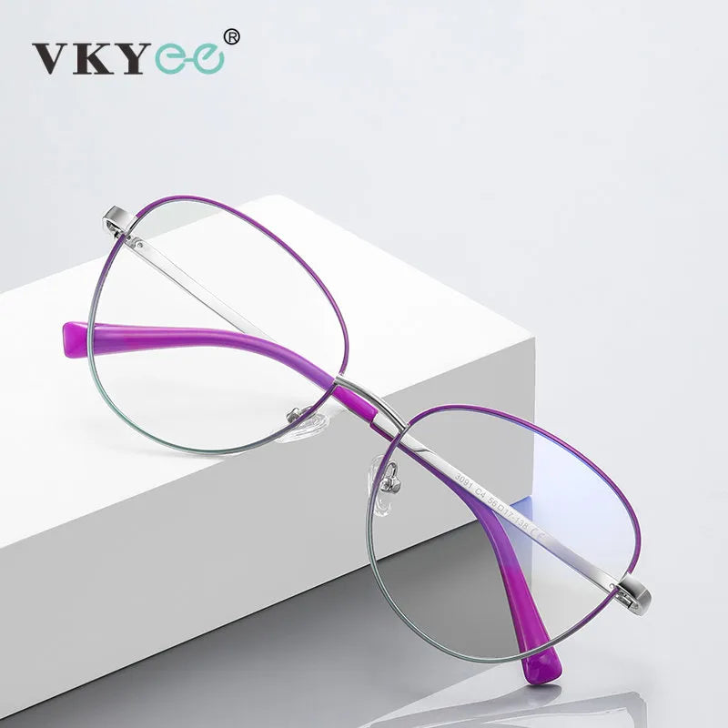 Vicky Unisex Full Rim Oval Stainless Steel Reading Glasses 3091 Reading Glasses Vicky   