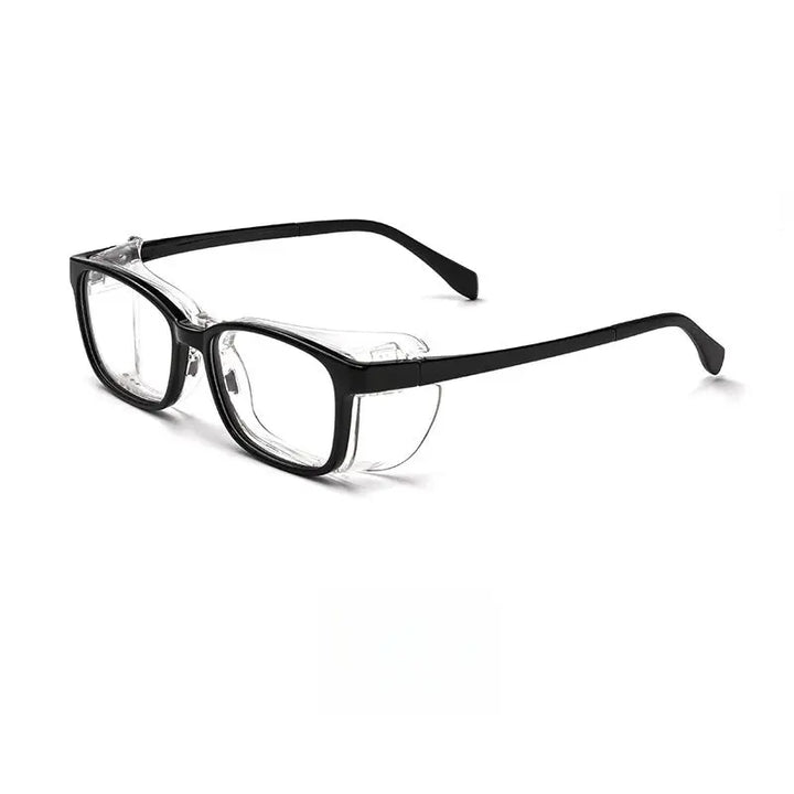 Hdcrafter Unisex Full Rim Rectangle With Clip On Shields PC Frames 910210 FuzWeb