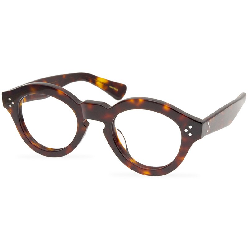 CCspace Unisex Full Rim Round Acetate Fiber Eyeglass 56234 Full Rim CCspace Hawksibill  