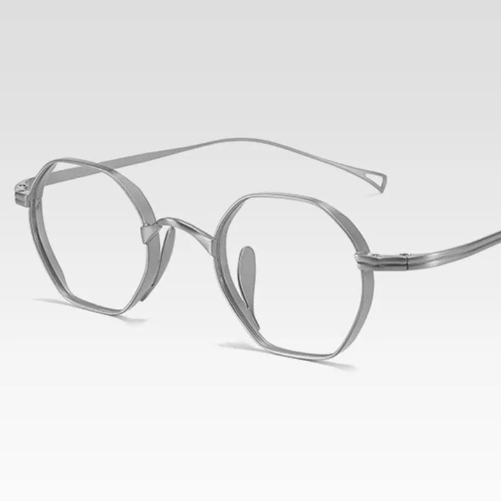 Black Mask Unisex Full Rim Geometric Titanium Eyeglasses BM-KN152