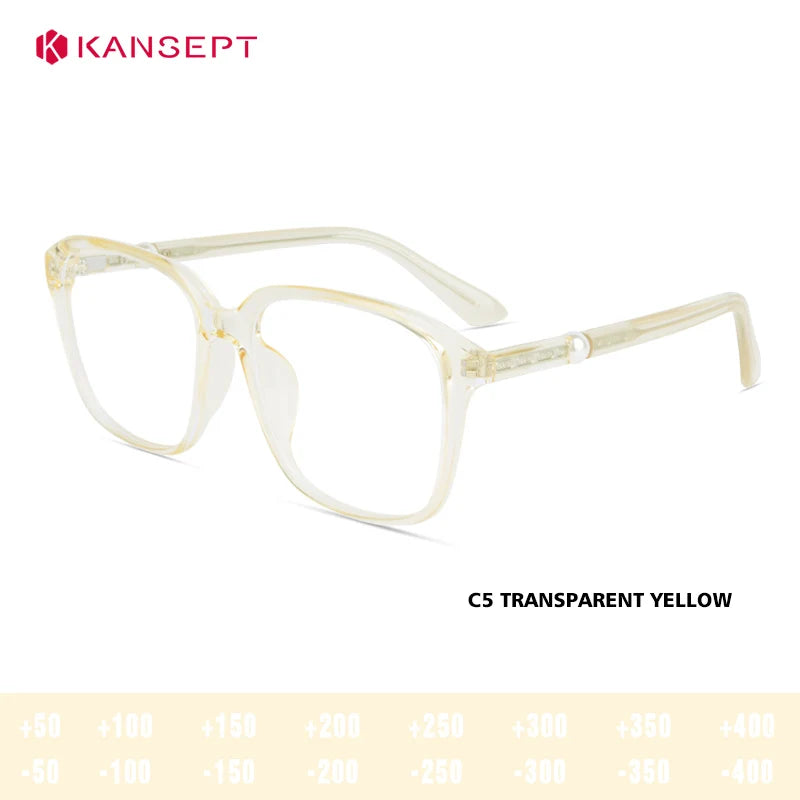 Kansept Unisex Full Rim Square Tr 90 Alloy Reading Glasses 77222